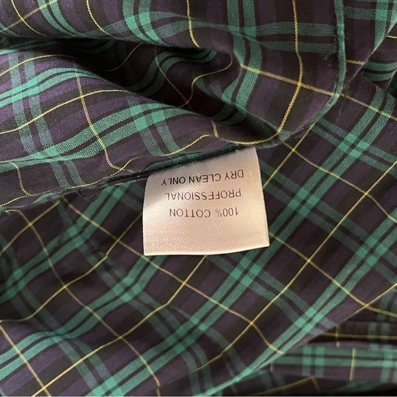 PETERSYN sz M Blue Plaid Woven Tank Top Long Sides High Low - Picture 4 of 16